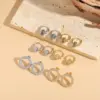 Wholesale 1 Pair Ig Style Circle Plating Inlay Copper Zircon 14k Gold Plated Earrings