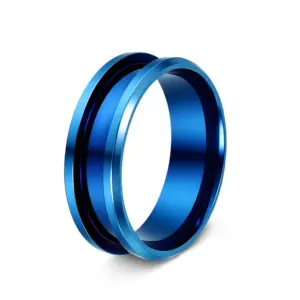 8mm Double Bevel Blue / 8