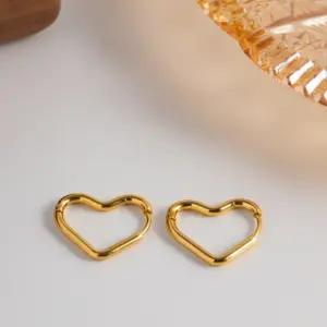 Heart Ear Clip Gold (1.6*2.0)