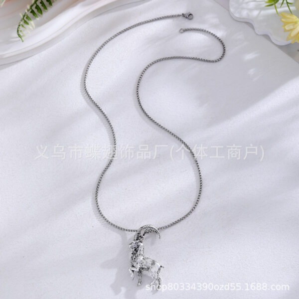 oly-62364286b96406f933807cb82395fd97 Wholesale Vintage Gothic Sheep Head Necklace, Fashion Retro Punk Jewelry Aessories for Women, Ideal for Gifts