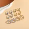 Wholesale 1 Pair Ig Style Circle Plating Inlay Copper Zircon 14k Gold Plated Earrings