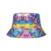 Wholesale Spring and summer new cotton tie-dyed double-sided sunscreen fisherman hat basin cap along the hat UV-resistant sun visor YF030