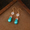 oly-623ce6b32c698e0172af25b4aed899d7 Wholesale Enamel Drop Turquoise Earrings