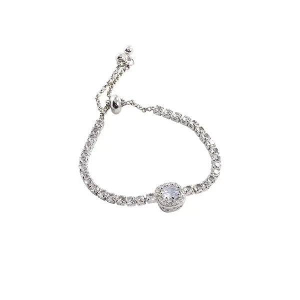 Wholesale Jewelry IG Style Heart Shape Bow Knot Copper Zircon Plating Inlay Bracelets Chain-free