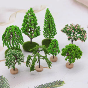 Wholesale Miniature garden mini simulation landscape tree plastic building model tree OB11 micro landscape scene production materials