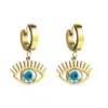 Wholesale Elegant Geometric Plating 304 Stainless Steel No Inlaid 18K Gold Plated Earrings