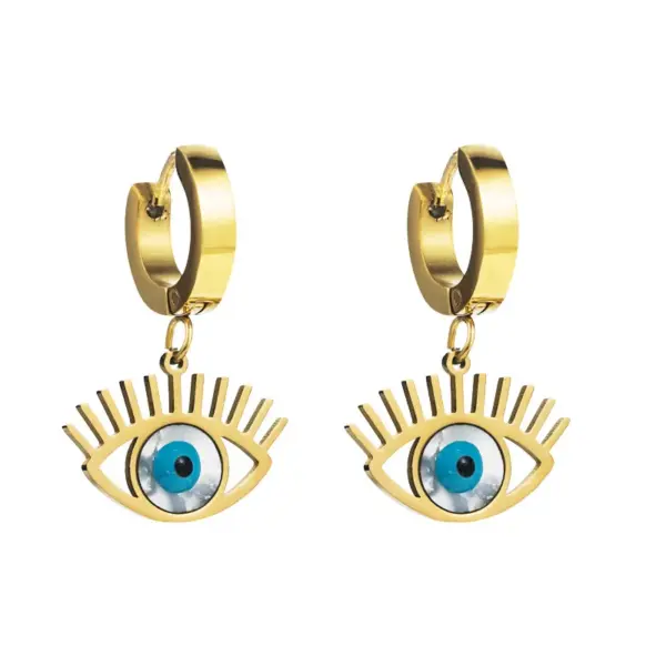 Wholesale Elegant Geometric Plating 304 Stainless Steel No Inlaid 18K Gold Plated Earrings