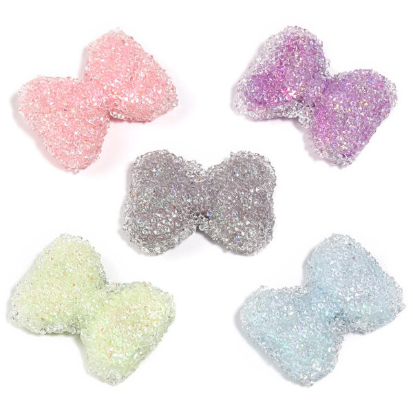 Wholesale New sparkly rhinestone bow soft candy beaded DIY beaded pen, mobile phone chain, jewelry accessories, loose beads