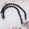 Wholesale Empress Dowager Classic Saturn Crystal Black Pearl Necklace Women Retro Temperament Black Onyx Pearl Clavicle Chain High Version