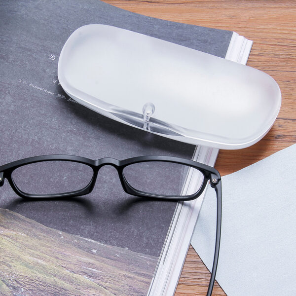 Wholesale Glasses box factory wholesale translucent frosted solid color PVC mirror box myopia Sun frame eye storage box