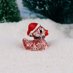 Fine glitter christmas duck-red