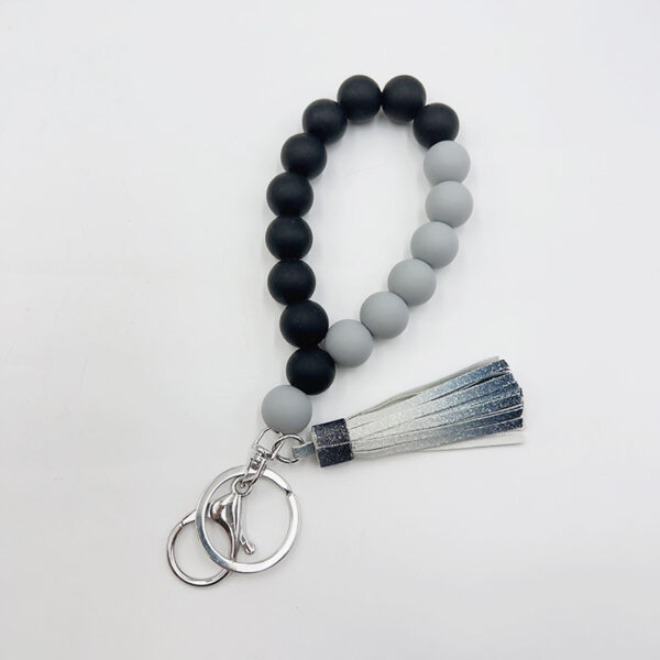 Wholesale silicone beads multi-color handmade bracelet bracelet gradual key ring