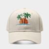Wholesale New Seaside Coconut Tree Embroidered Hard Top Cap Women's Beach Sun Protection Sun Hat Amazon Hot Selling Baseball Cap Men