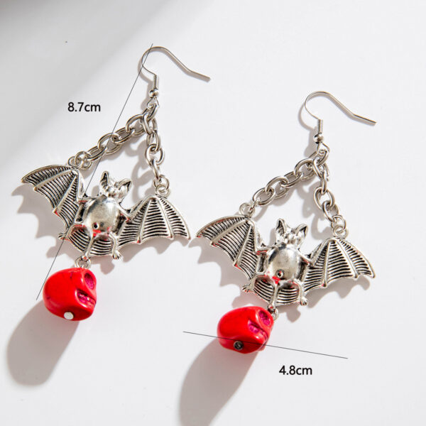 oly-627685be304c37d747ab2964693296f6 Wholesale Halloween funny skull alloy earrings