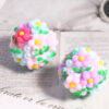Wholesale Fresh and cute floral DIY keychain jewelry with straight beads.