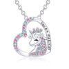 Wholesale Crown Unicorn Heart Necklace
