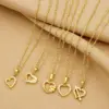 Wholesale Titanium Steel Basic Modern Style Classic Style Plating Inlay Heart Shape Zircon Pendant Necklace