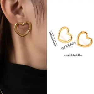 Love heart stud earrings