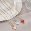 Wholesale PVD Coated 18K Gold Plated Heart Shape Stainless Steel Luxurious Waterproof Non Tarnish 304 Stainless Steel Pendant Necklace