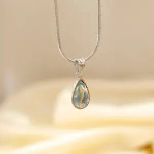Silver-Blue Water Drop