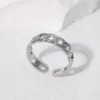 Wholesale PVD Coated Real Gold Plated Chains Print Stainless Steel IG Style Simple Style Waterproof Non Tarnish Open Ring