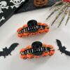 Wholesale New Cross-Border Halloween Funny Pumpkin Clip for the Back of the Head Large Hair Clip Holiday Dress up Headwear