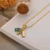 Wholesale Simple Style Streetwear Bus Airplane Copper 18k Gold Plated Pendant Necklace In Bulk