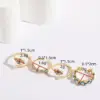 Wholesale Simple Style Devil's Eye Copper Plating Inlay Zircon 14k Gold Plated Rings