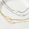 Wholesale Jewelry Fashion Letter Heart Shape 304 Stainless Steel 16K Gold Plated White Gold Plated Gold Plated Plating Anklet