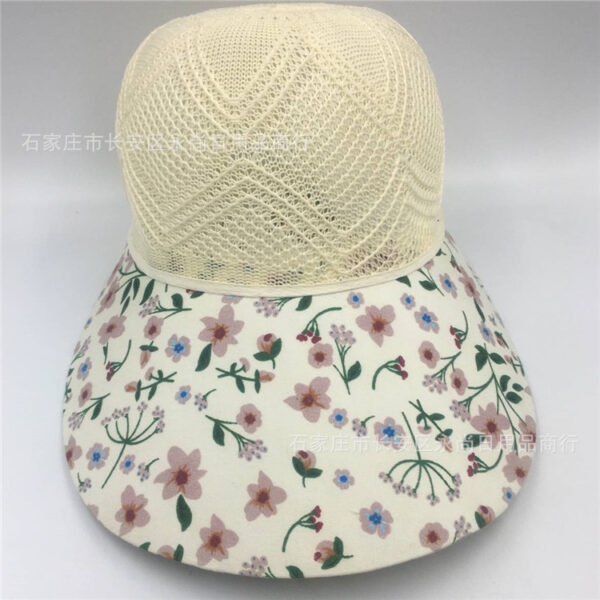 Wholesale Summer Women's Knitted Straw Hat Sunshade Beach Hat Outdoor Riding Big Riding Cap UV Protection Sun Hat