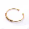 Wholesale Simple Style C Shape Solid Color Stainless Steel Plating Cuff Bracelets