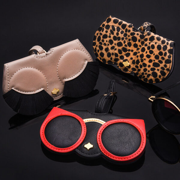 Wholesale Glasses clip soft bag girl cute portable sunglasses frame protective case glasses bag anti-pressure sunglasses storage bag