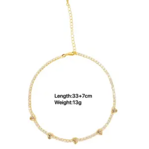 Heart-Shaped Zircon Necklace