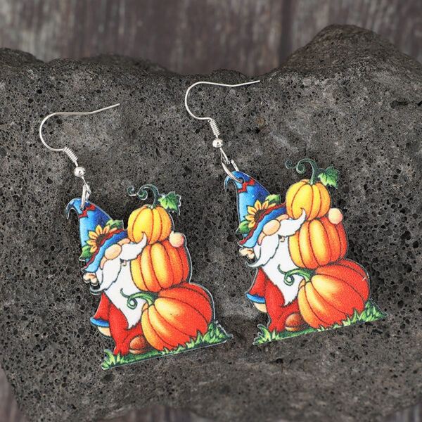 Wholesale Thanksgiving Halloween Acrylic Printed Earrings