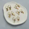 PVD Coated Real Gold Plated 18K Gold Geometric 304 Stainless Steel Waterproof Non Tarnish 304 Stainless Steel Zircon Earrings