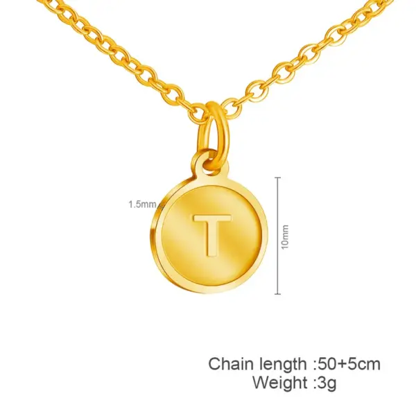 Wholesale Fashion Letter Stainless Steel Pendant Necklace Plating Stainless Steel Necklaces