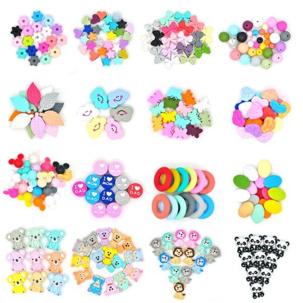 Wholesale 20pcs/packDIY Silicone Teether Beads for Babies and Toddlers