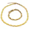PVD Coated Real Gold Plated Geometric 304 Stainless Steel Casual Simple Style Waterproof Non Tarnish Bracelets Necklace