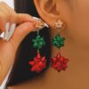 oly-62cf0dd11bc791cd07ab4c54e2932eb3 Wholesale Christmas colorful red and green earrings