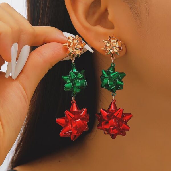 oly-62cf0dd11bc791cd07ab4c54e2932eb3 Wholesale Christmas colorful red and green earrings