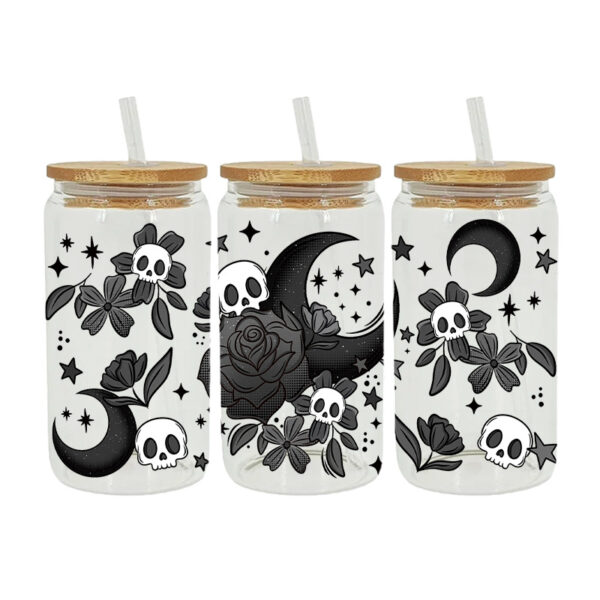 Wholesale Uv Transfer Sticker Glass Cup Crystal Label Crystal Sticker Cross-Border Exclusive for 16oz Glass Cup Special Sticker 23Cmx11Cm