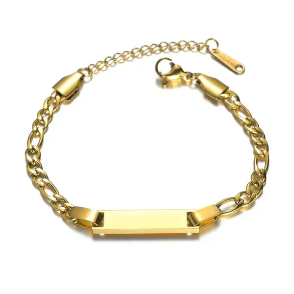 Wholesale PVD Coated Real Gold Plated 18K Gold Geometric Stainless Steel Waterproof Non Tarnish 304 Stainless Steel Bracelets