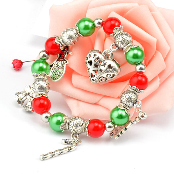 Wholesale Christmas Snowman Santa Claus Beaded Bracelet