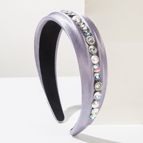 Wholesale Korean Style New Style High-End Pearl Rhinestone Headband for Women, Simple, Fashionable and Beautiful, Versatile Hair Accessories for Going Out