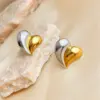 Wholesale PVD Coated Real Gold Plated 18K Gold Heart Shape 304 Stainless Steel IG Style Simple Style Waterproof Non Tarnish Ear Studs