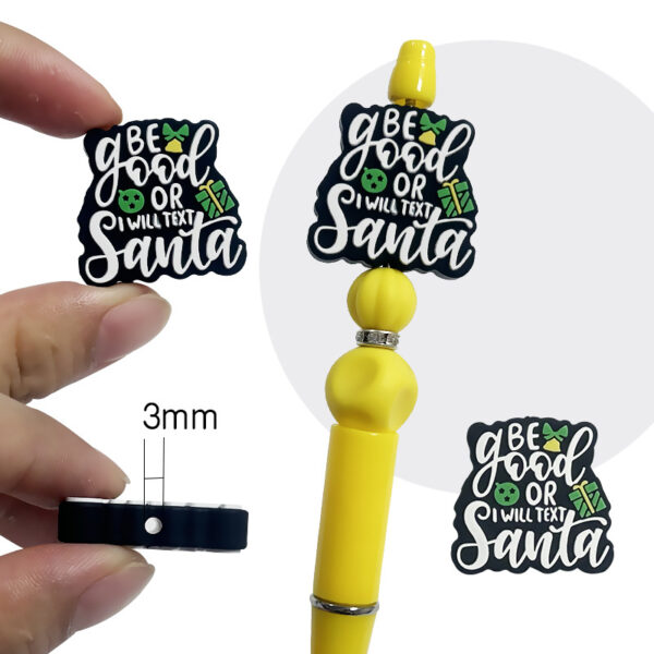oly-62f96cc71dbd266d860257df5e37a309 Wholesale Christmas Cute Silicone Pendant Beads DIY Beaded Pen Jewelry Beads