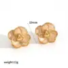 Wholesale PVD Coated Real Gold Plated 18K Gold Flower 304 Stainless Steel IG Style Retro Waterproof Non Tarnish Ear Studs