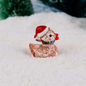 Fine glitter christmas duck-orange