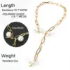 Wholesale Fashion Water Droplets Imitation Pearl Alloy Plating Women's Necklace