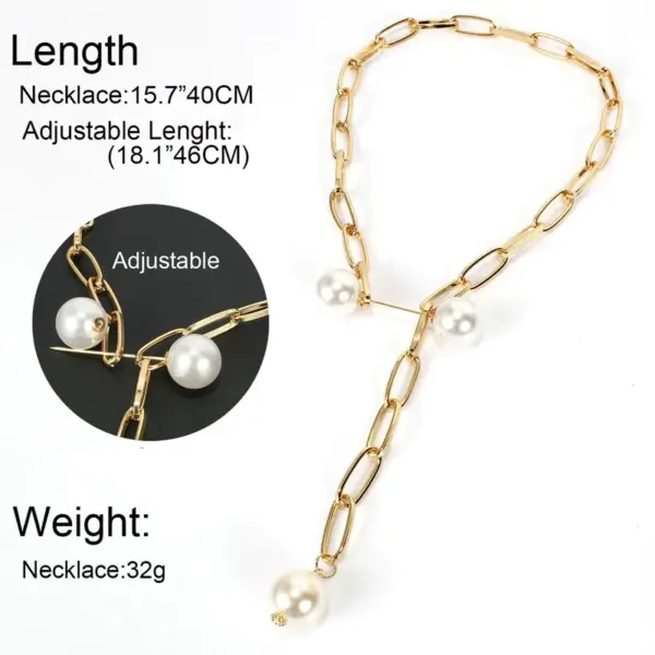 Wholesale Fashion Water Droplets Imitation Pearl Alloy Plating Women's Necklace
